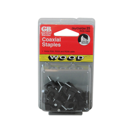 GB STAPLE COAXIAL BLK CD/25 PCC-1525